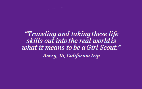 Become a Girl Scout and go on amazing trips