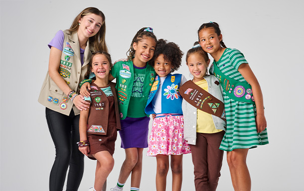 girl scouts from all levels