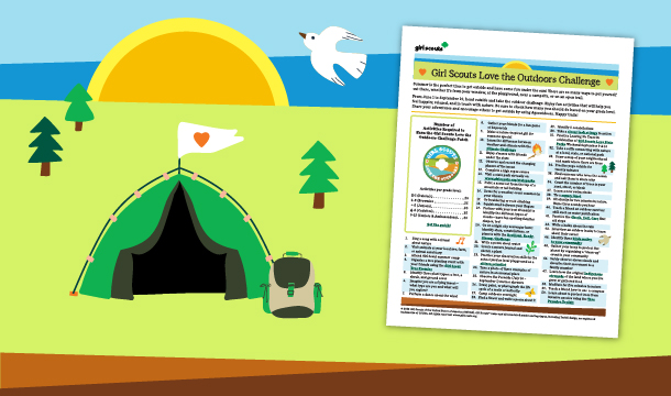 Download the free Girl Scouts Love the Outdoors activity sheet
