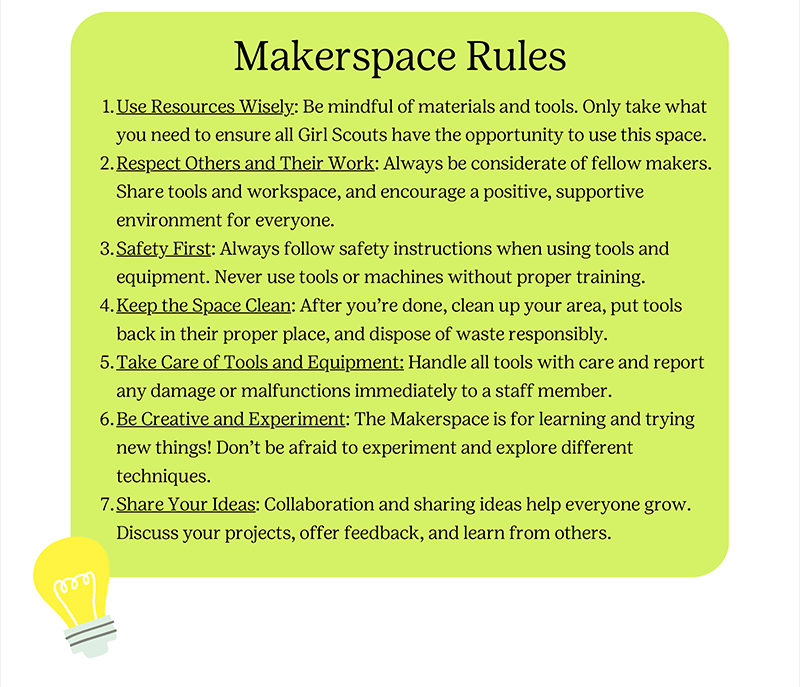 GSOC Makerspace Rules