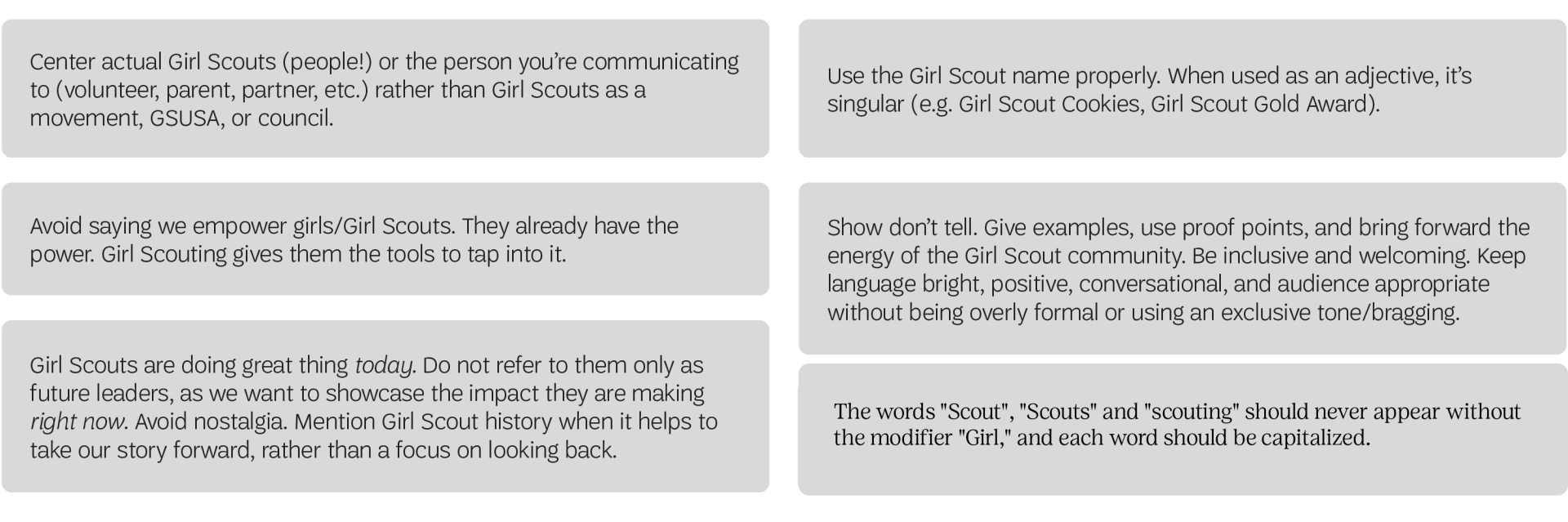 Girl Scout Brand Voice