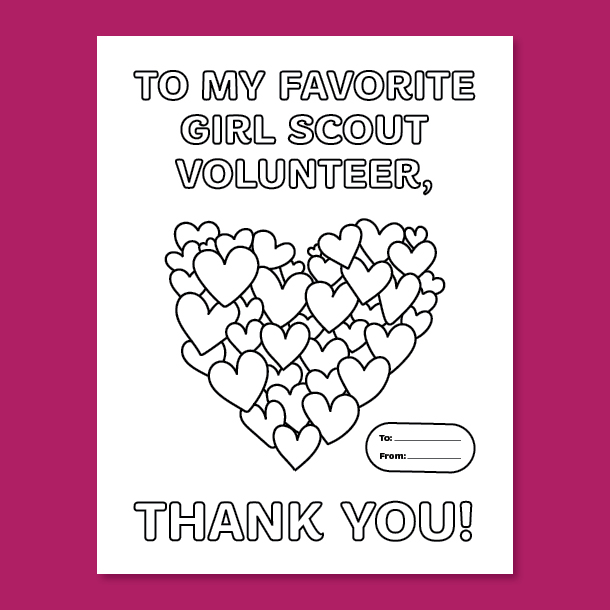 GSOC Volunteer Appreciation Coloring Sheet
