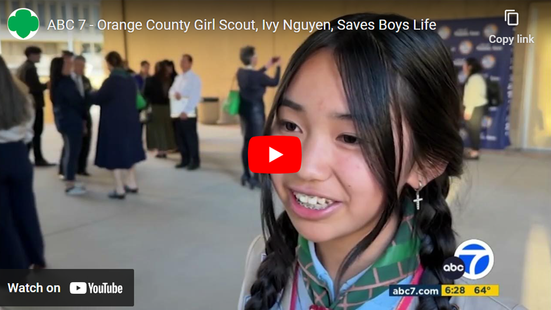 ABC 7 - Orange County Girl Scout, Ivy Nguyen, Saves Boys Life