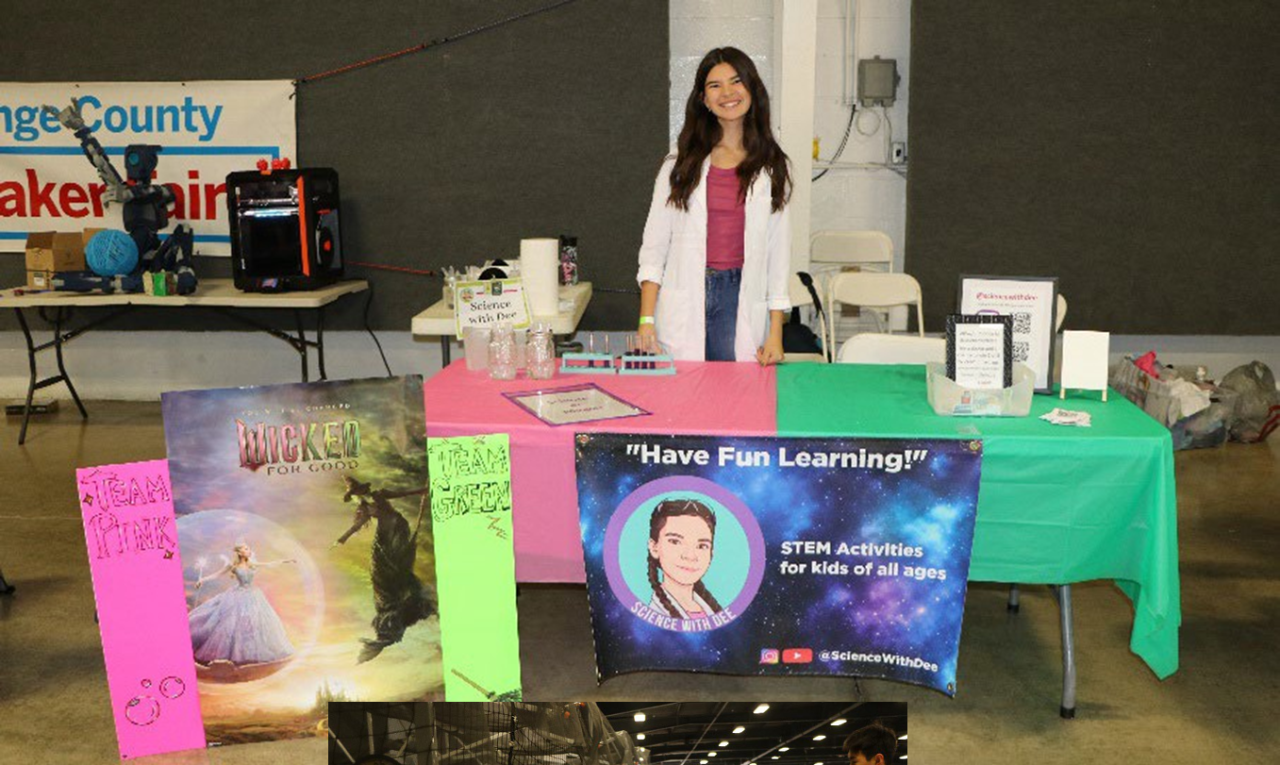 Science with a Spark of Creativity: Local Girl Scout and youth influencer Science with Dee shares her love of STEM through a Wicked-inspired “Pink or Green” chemistry experiment.